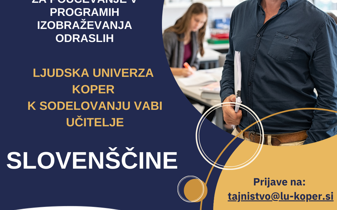 Iščemo učiteljice in učitelje slovenščine