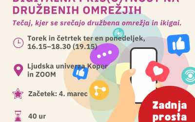 NOVO! Digitalna pris(o)tnost na družbenih omrežjih